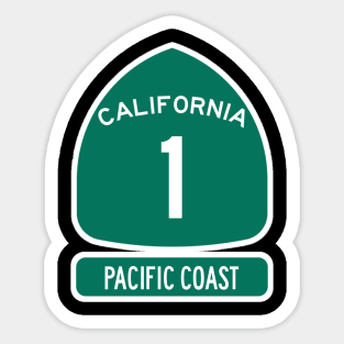 PACIFIC COAST Highway 1 California Sign Sticker